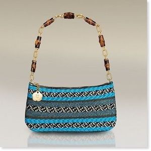 Eric Javits Straw Handbag with Bamboo Handle NWT